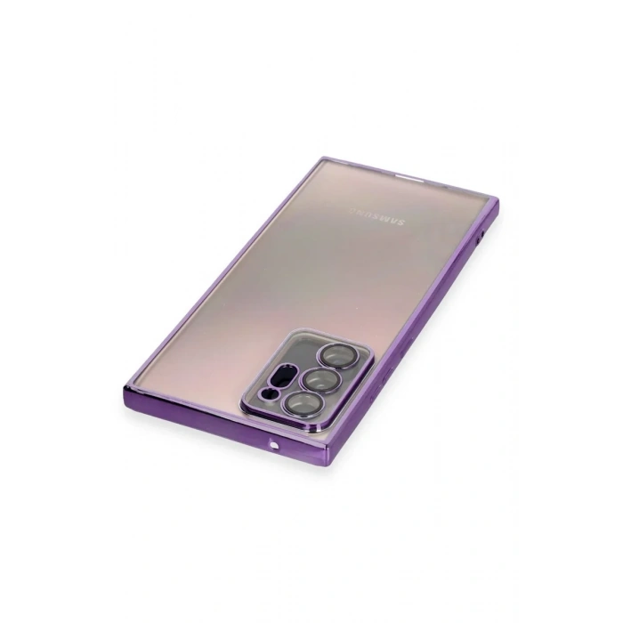 Newface Samsung Galaxy Note 20 Ultra Kılıf Razer Lensli Silikon - Mor