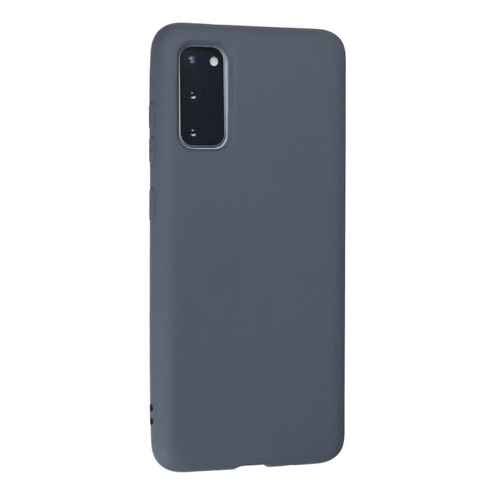 Newface Samsung Galaxy S20 Kılıf Nano içi Kadife Silikon - Gri