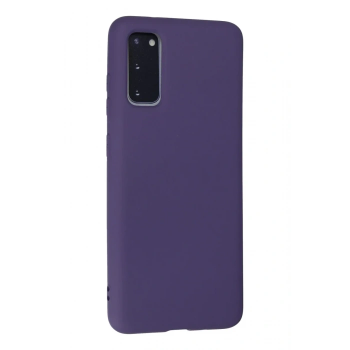 Newface Samsung Galaxy S20 Kılıf Nano içi Kadife Silikon - Mor