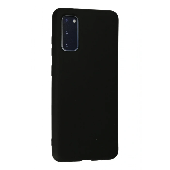 Newface Samsung Galaxy S20 Kılıf Nano içi Kadife Silikon - Siyah