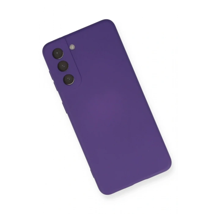 Newface Samsung Galaxy S21 Kılıf Nano içi Kadife Silikon - Mor