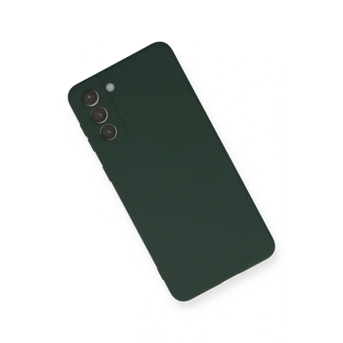 Newface Samsung Galaxy S21 Plus Kılıf Nano içi Kadife Silikon - Koyu Yeşil