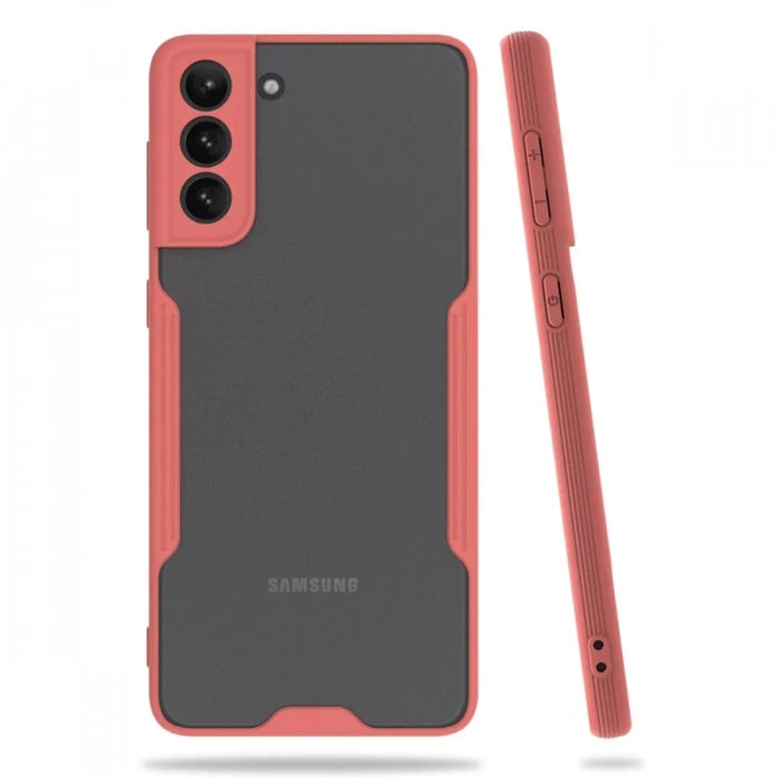 Newface Samsung Galaxy S21 Plus Kılıf Platin Silikon - Pembe