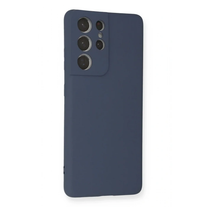 Newface Samsung Galaxy S21 Ultra Kılıf Nano içi Kadife Silikon - Gri