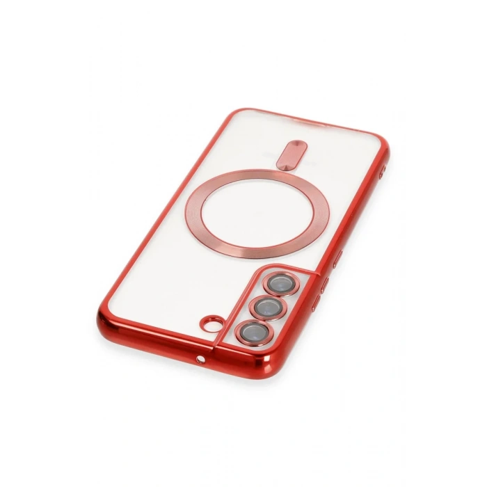 Newface Samsung Galaxy S22 Kılıf Kross Magneticsafe Kapak - Kırmızı