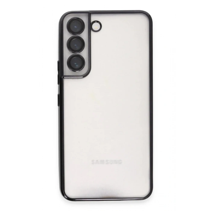 Newface Samsung Galaxy S22 Kılıf Razer Lensli Silikon - Siyah