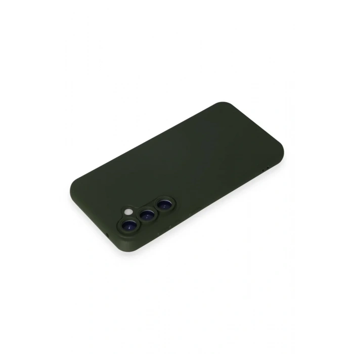 Newface Samsung Galaxy S23 FE Kılıf Nano içi Kadife Silikon - Koyu Yeşil