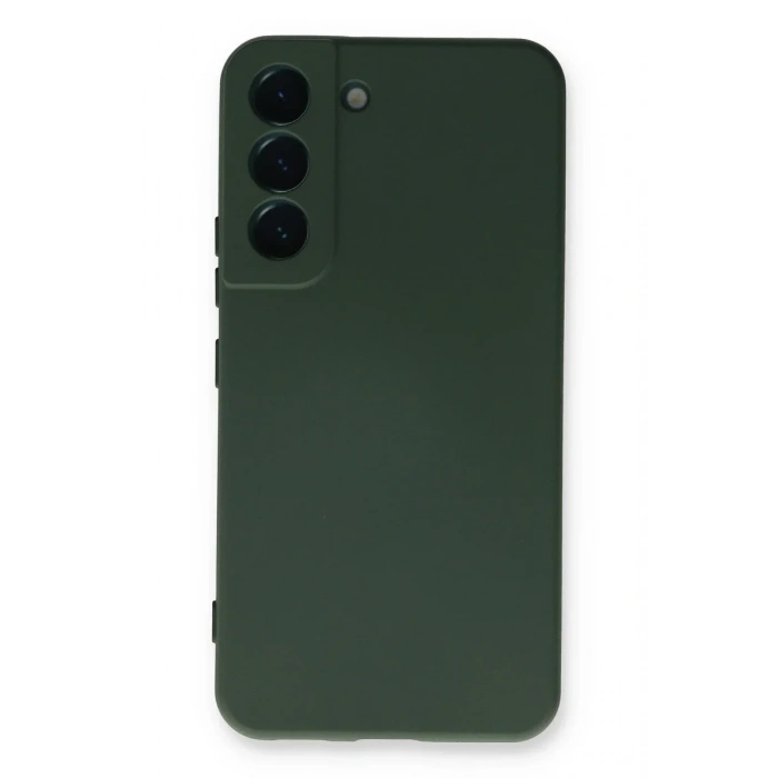 Newface Samsung Galaxy S23 Plus Kılıf Nano içi Kadife Silikon - Koyu Yeşil