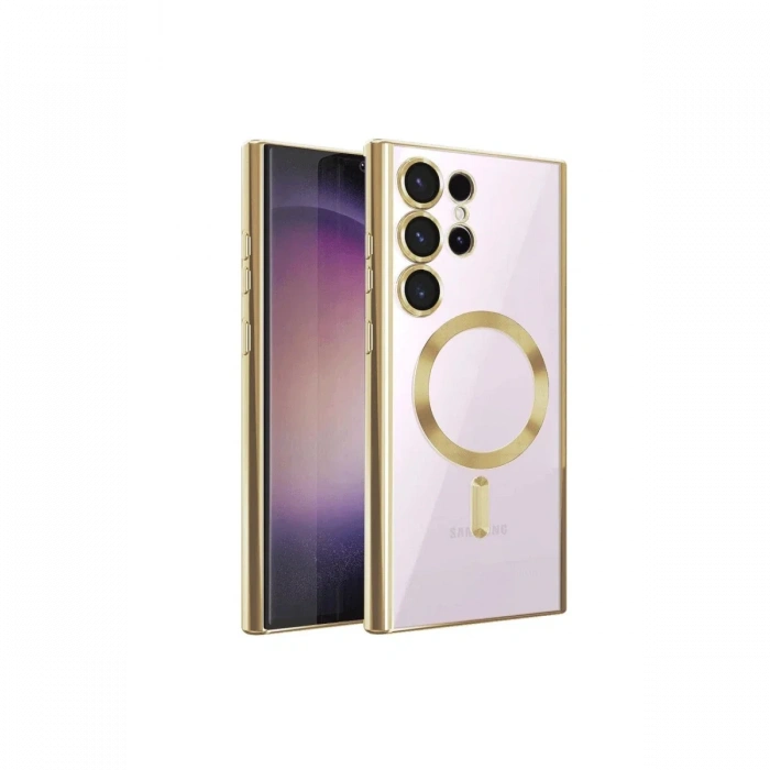 Newface Samsung Galaxy S23 Ultra Kılıf Kross Magneticsafe Kapak - Gold