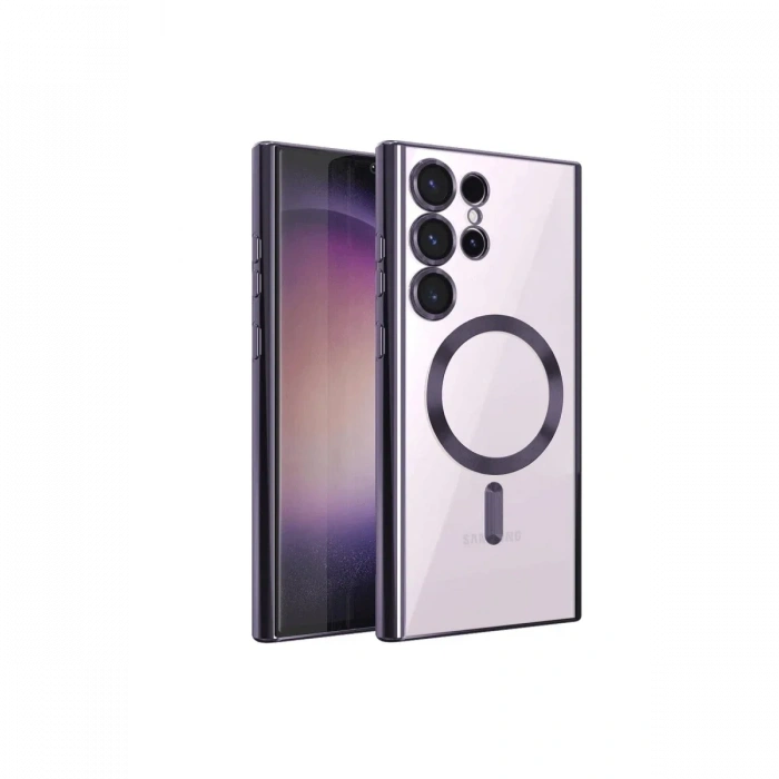 Newface Samsung Galaxy S23 Ultra Kılıf Kross Magneticsafe Kapak - Mor