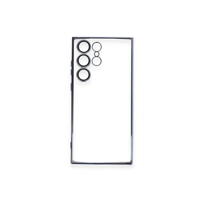 Newface Samsung Galaxy S23 Ultra Kılıf Razer Lensli Silikon - Açık Mavi