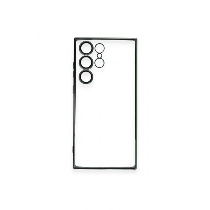 Newface Samsung Galaxy S23 Ultra Kılıf Razer Lensli Silikon - Yeşil
