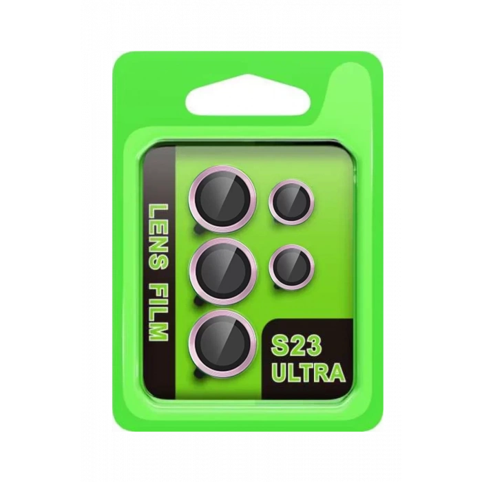 Newface Samsung Galaxy S23 Ultra Raze Metal Kamera Lens - Lila