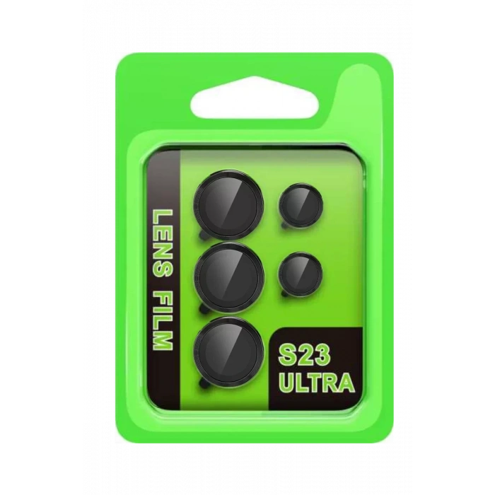 Newface Samsung Galaxy S23 Ultra Raze Metal Kamera Lens - Siyah
