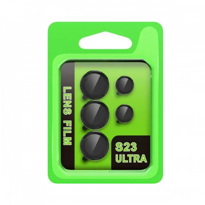 Newface Samsung Galaxy S23 Ultra Raze Metal Kamera Lens - Siyah