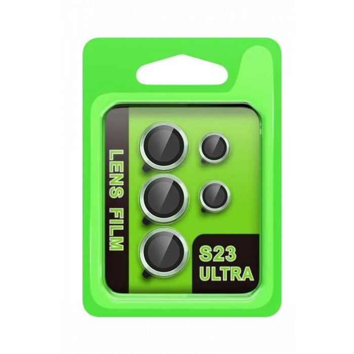 Newface Samsung Galaxy S23 Ultra Raze Metal Kamera Lens - Yeşil