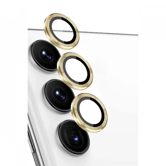 Newface Samsung Galaxy S24 Fe Raze Metal Kamera Lens - Sarı