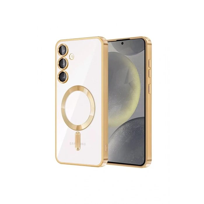 Newface Samsung Galaxy S24 Kılıf Kross Magneticsafe Kapak - Gold