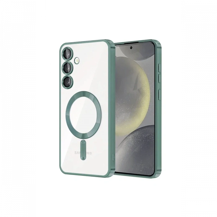 Newface Samsung Galaxy S24 Kılıf Kross Magneticsafe Kapak - Koyu Yeşil
