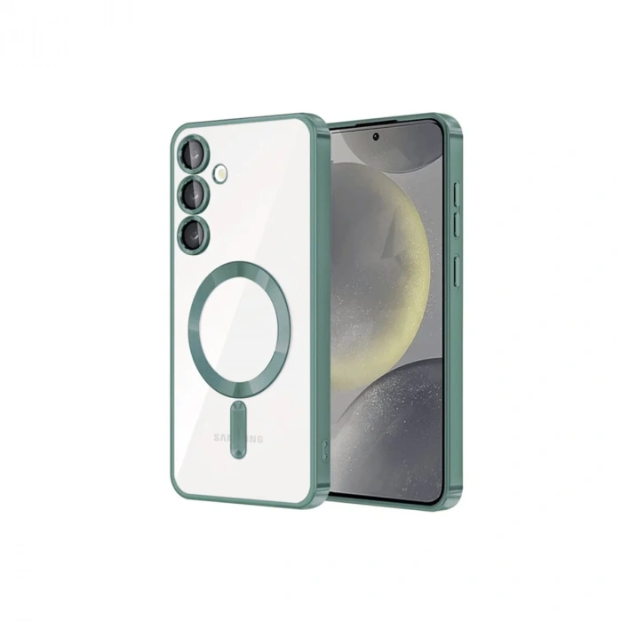Newface Samsung Galaxy S24 Kılıf Kross Magneticsafe Kapak - Koyu Yeşil
