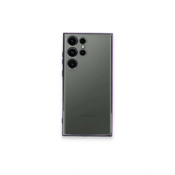 Newface Samsung Galaxy S24 Ultra Kılıf Razer Lensli Silikon - Siyah