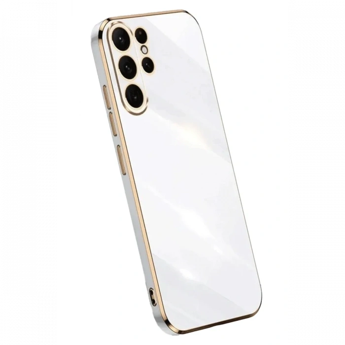 Newface Samsung Galaxy S24 Ultra Kılıf Volet Silikon - Beyaz