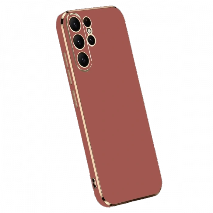 Newface Samsung Galaxy S24 Ultra Kılıf Volet Silikon - Kırmızı