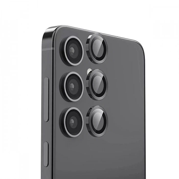 Newface Samsung Galaxy S25 Raze Metal Kamera Lens - Siyah