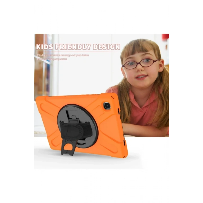 Newface Samsung Galaxy T220 Tab A7 Lite 8.7 Kılıf Amazing Tablet Kapak - Turuncu