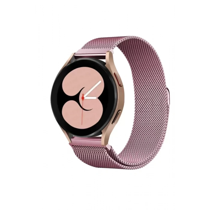 Newface Samsung Galaxy Watch 4 Metal Mıknatıslı Kordon - Rose