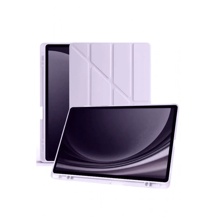 Newface Samsung Galaxy X610 Tab S9 FE Plus 12.4 Kılıf Kalemlikli Mars Tablet Kılıfı - Lila