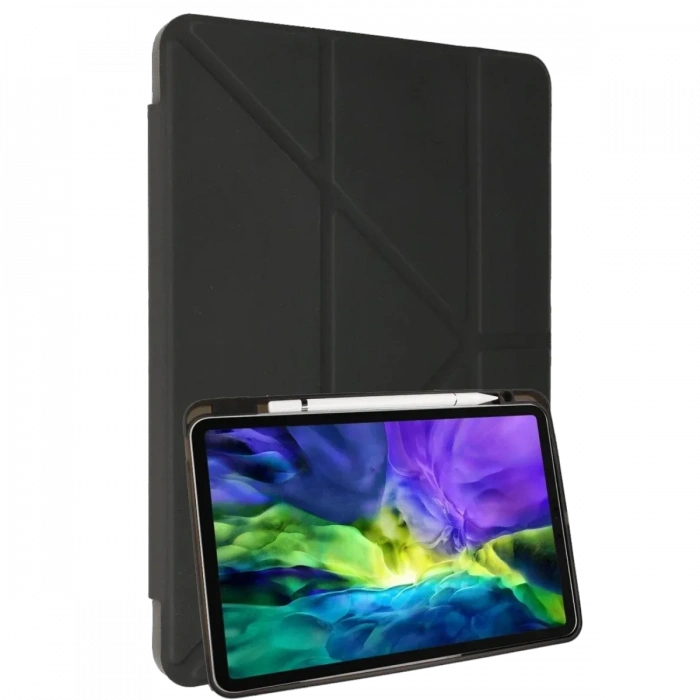 Newface Samsung Galaxy X910 Tab S9 Ultra 14.6 Kılıf Kalemlikli Mars Tablet Kılıfı - Koyu Gri