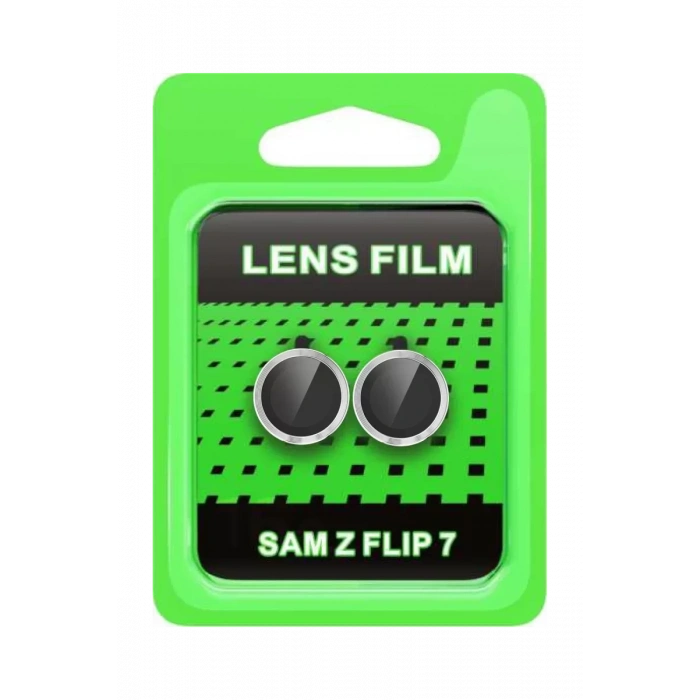 Newface Samsung Galaxy Z Flip 7 Raze Metal Kamera Lens - Gümüş