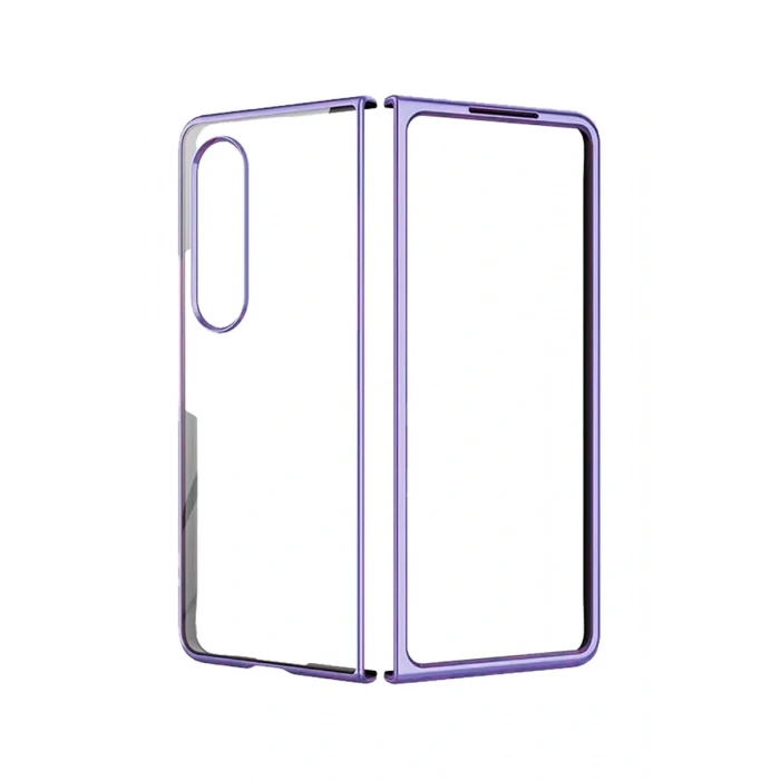 Newface Samsung Galaxy Z Fold 4 Kılıf Fold Element Kapak - Mor