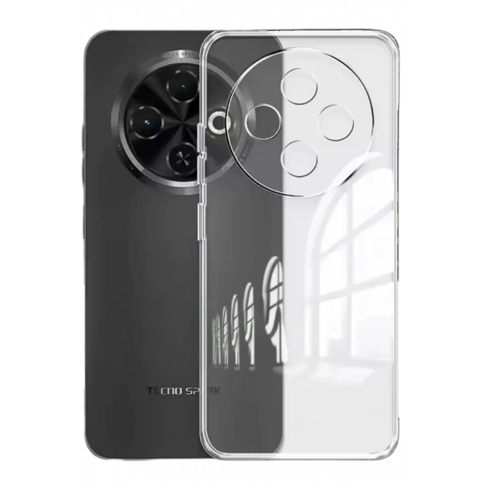 Newface Tecno Spark 30C Kılıf Lüx Şeffaf Silikon