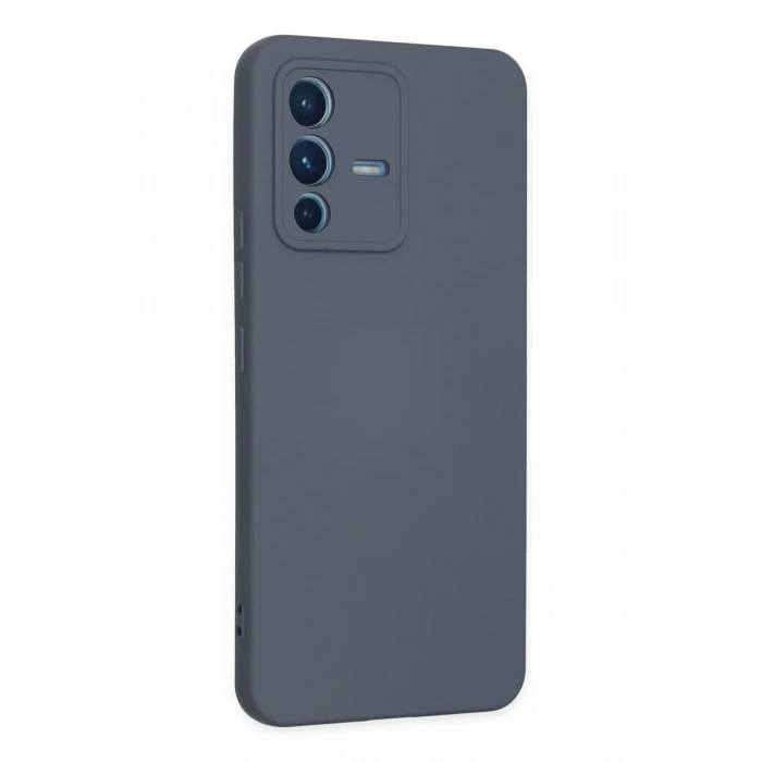 Newface Vivo V23 5G Kılıf Nano içi Kadife Silikon - Gri