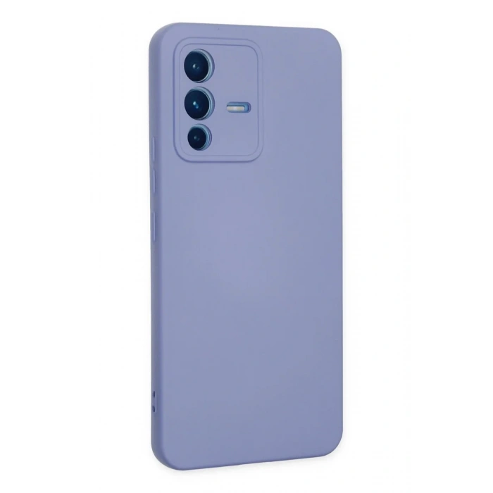 Newface Vivo V23 5G Kılıf Nano içi Kadife Silikon - Lila