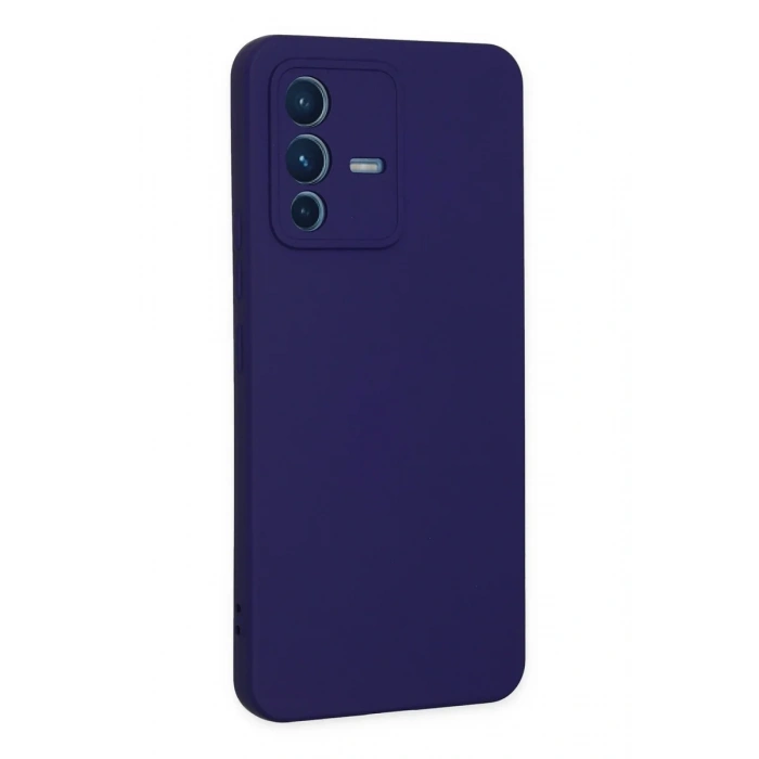 Newface Vivo V23 5G Kılıf Nano içi Kadife Silikon - Mor