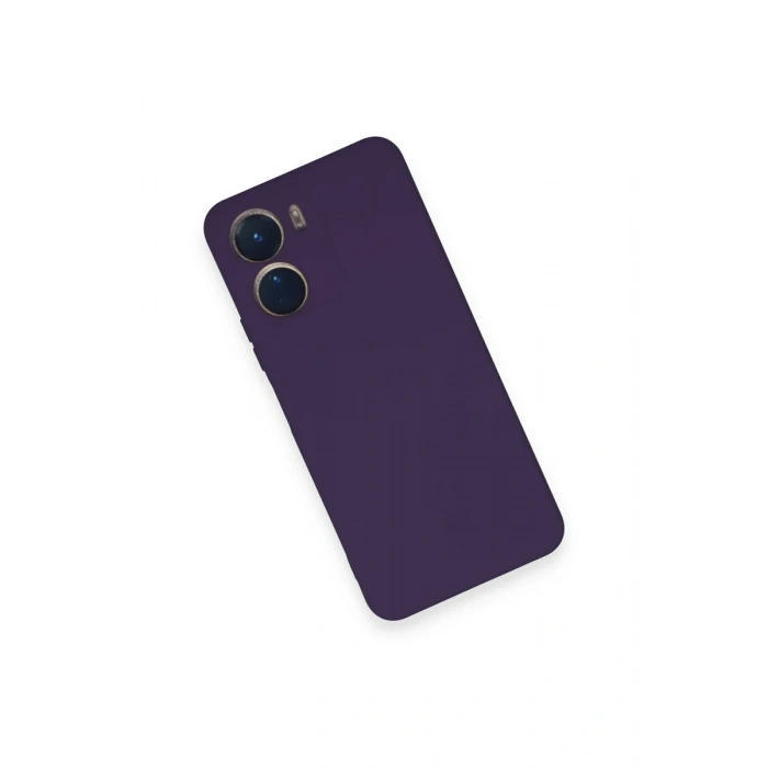 Newface Vivo Y16 Kılıf Nano içi Kadife Silikon - Mor