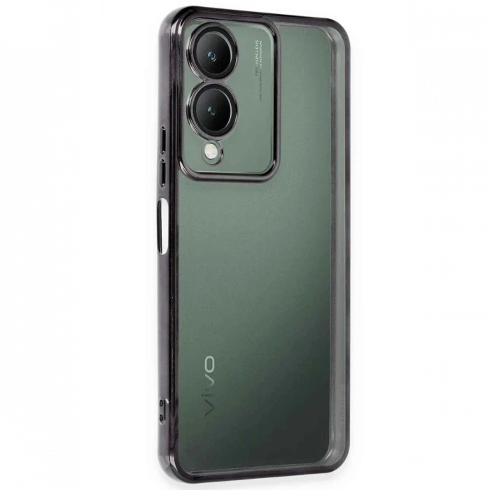 Newface Vivo Y17S Kılıf Razer Lensli Silikon - Siyah