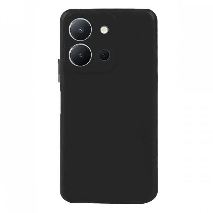 Newface Vivo Y36 Kılıf Nano içi Kadife Silikon - Siyah