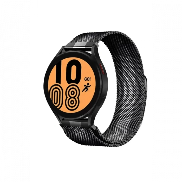 Newface Watch 20mm Metal Mıknatıslı Kordon - Siyah-Beyaz