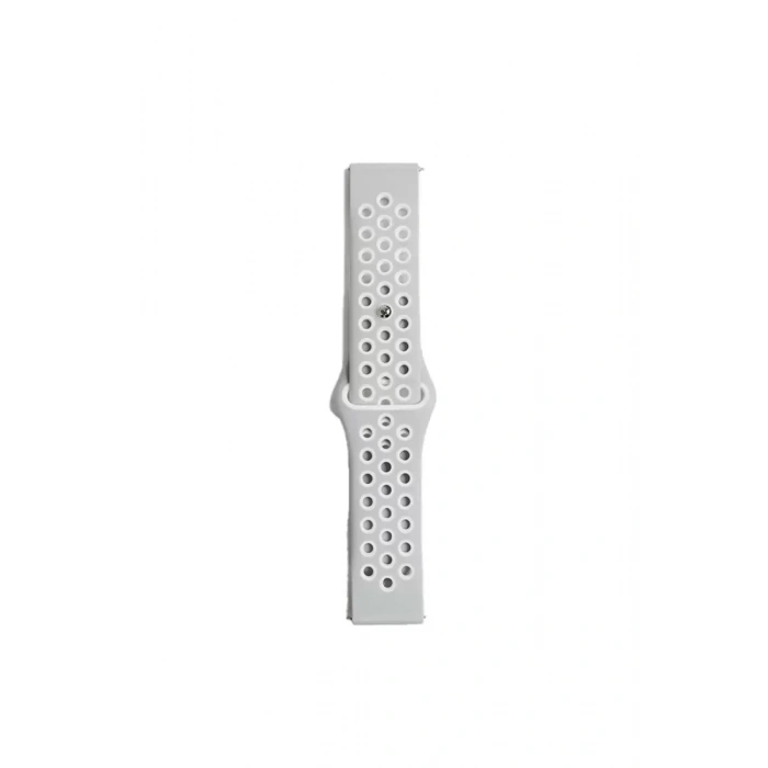 Newface Watch 20mm Spor Delikli Kordon - Gri-beyaz