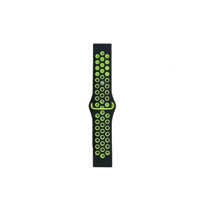 Newface Watch 20mm Spor Delikli Kordon - Siyah-yeşil