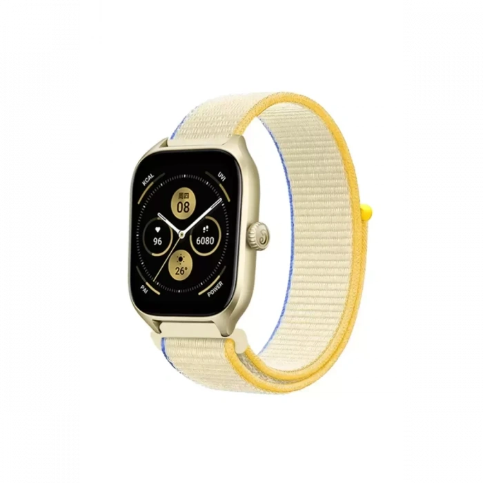 Newface Watch 22mm Hasırlı Cırtcırtlı Kordon - Beyaz