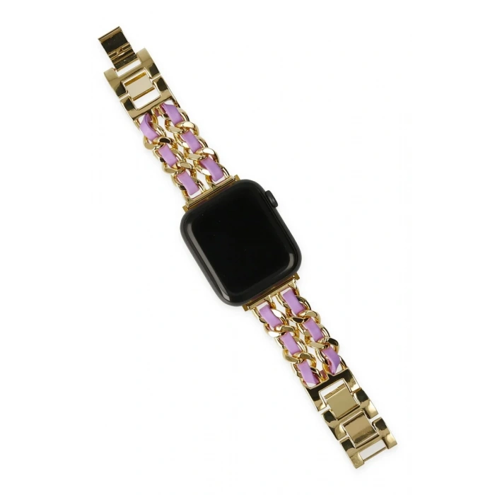Newface Watch 22mm KR405 Metal Bakla Kordon - Lila