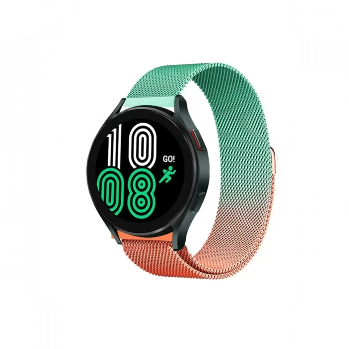 Newface Watch 22mm Metal Mıknatıslı Kordon - Turuncu-yeşil