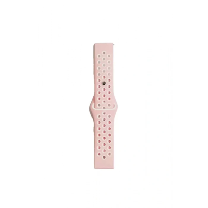 Newface Watch 22mm Spor Delikli Kordon - Pembe-beyaz