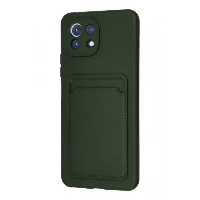 Newface Xiaomi Mi 11 Kılıf Kelvin Kartvizitli Silikon - Koyu Yeşil