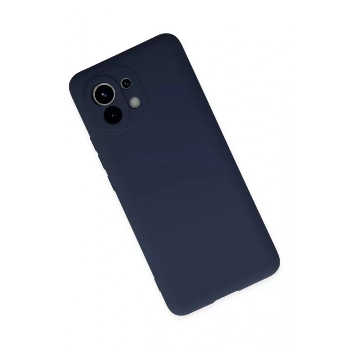 Newface Xiaomi Mi 11 Kılıf Nano içi Kadife Silikon - Lacivert
